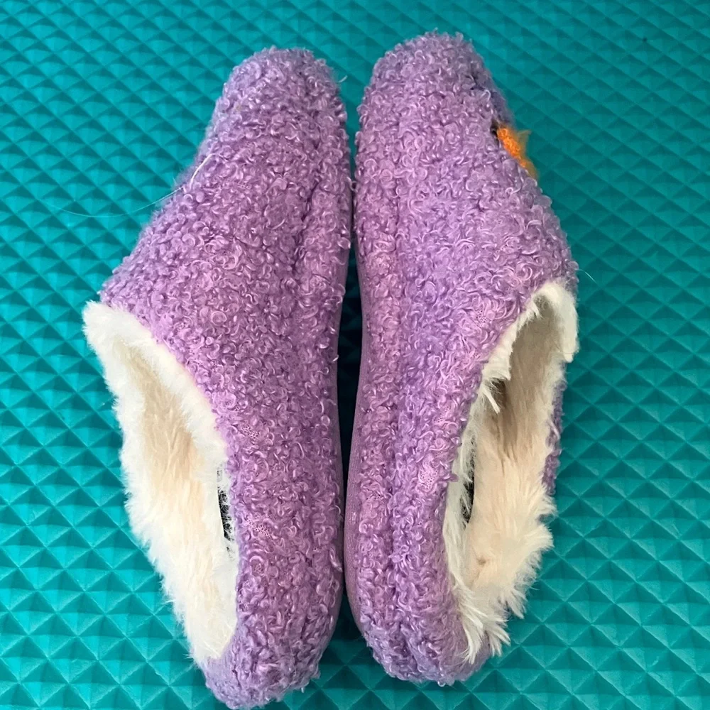 Joe Boxer Girl Purple Plush Clog Slippers | S 11-12